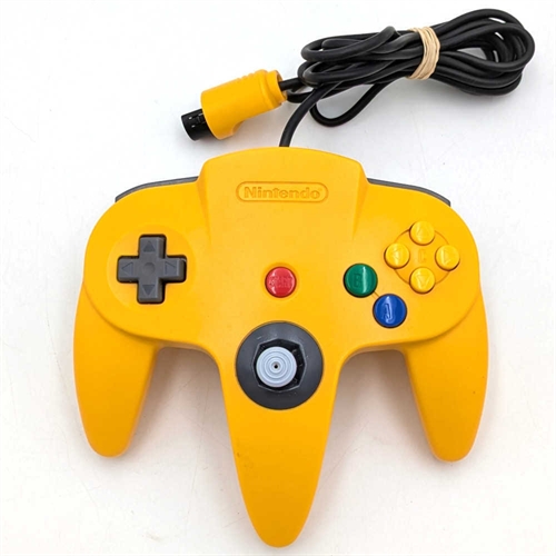 Original Nintendo 64 Controller - Solid Yellow - Nintendo 64 Accessories - (B Grade) (Used)